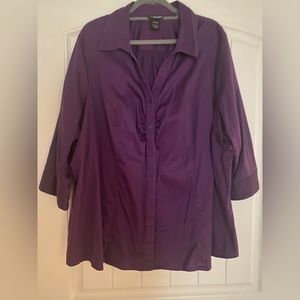 Lane Bryant Button-Up - 26/28 - Grape